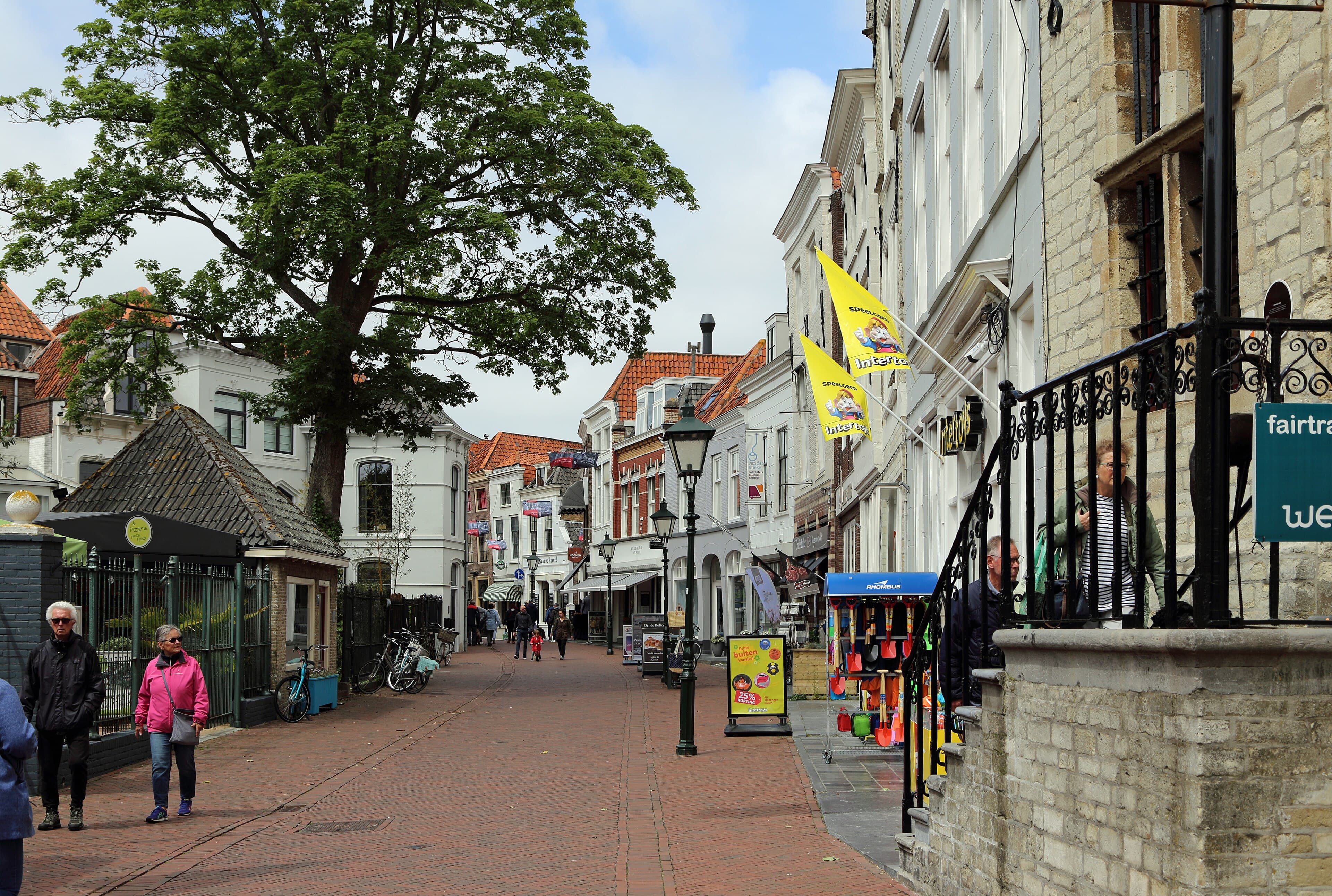 De straat Mol in Zierikzee met historische gevels